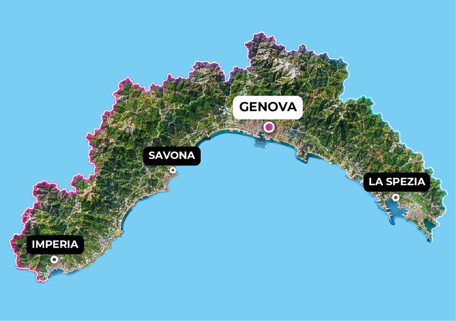 Cartina Liguria