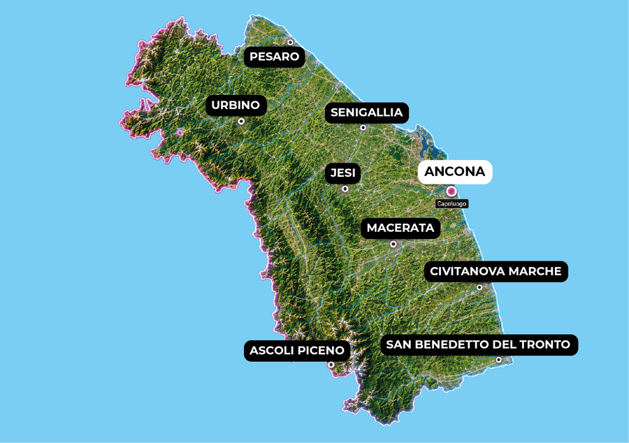 Cartina Marche