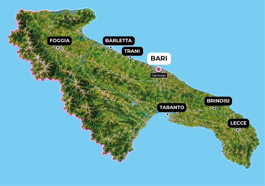 Cartina Puglia