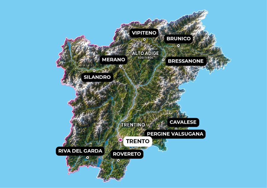 Cartina Trentino-Alto Adige