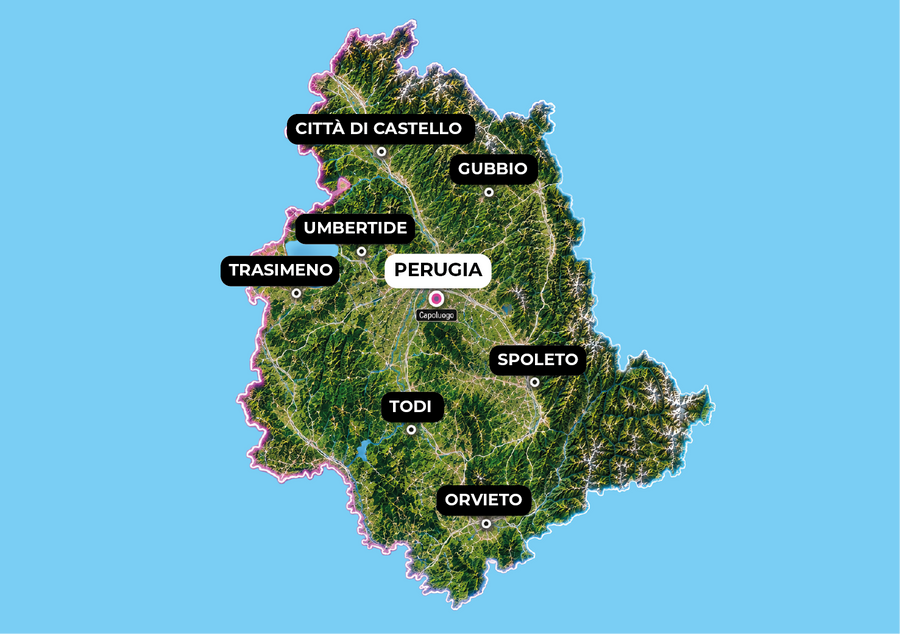 Cartina Umbria