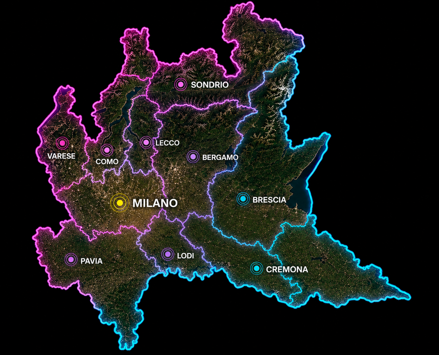 Cartina di Milano - copertura stampa DTF